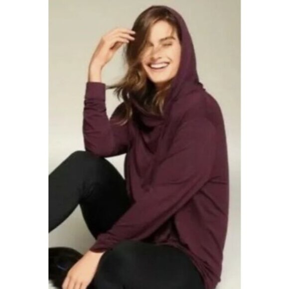 Cabi Hype Hoodie Womens S Burgundy Oversized Stretch Soft Casual Comfy Relax - Picture 1 of 11